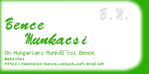 bence munkacsi business card